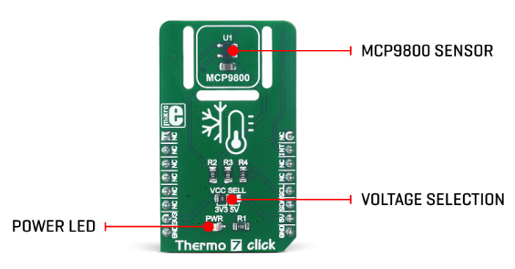 Mikroe MIKROE-2979 Thermo 7 Click板